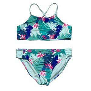 Wonder Nation XXL 18 two piece swimsuit blue